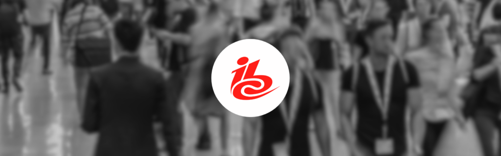 IBC logo on photographic background